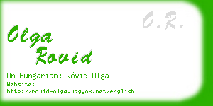 olga rovid business card